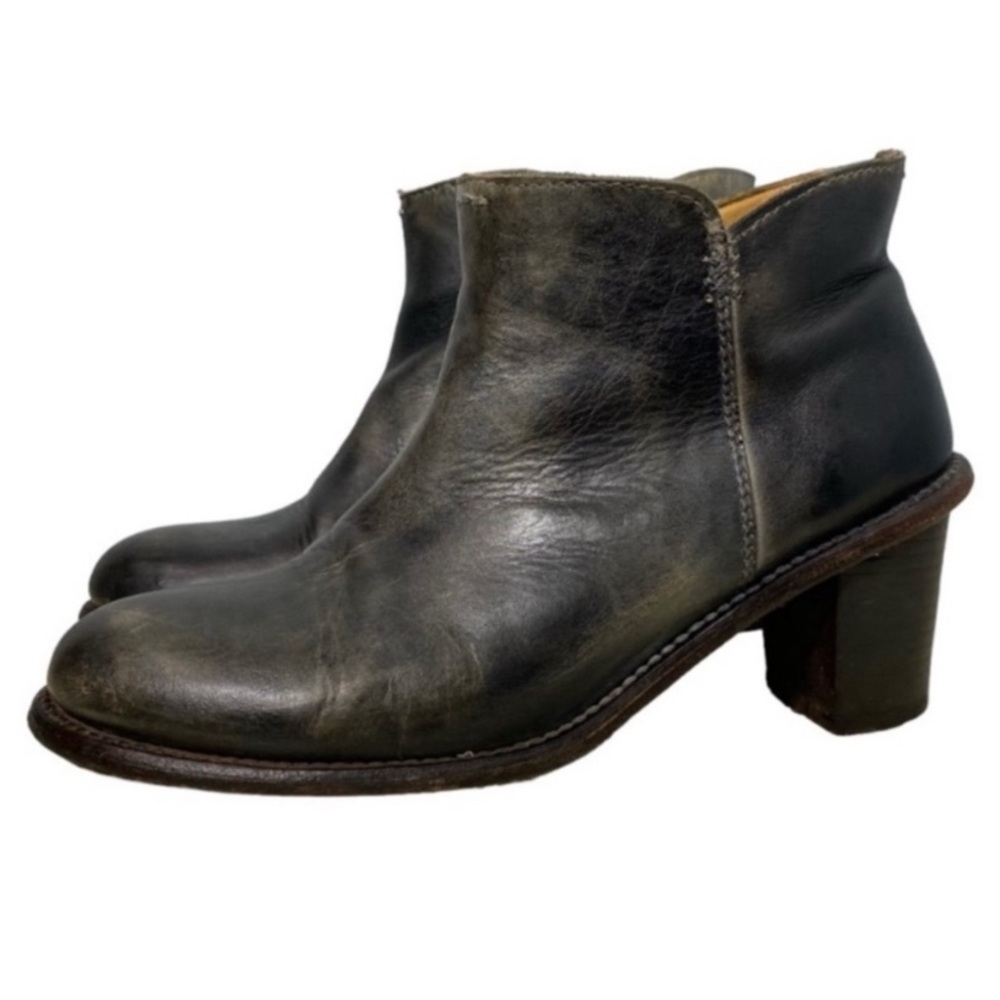 Bed Stu Distressed Leather Cobbler Sonic Bench Made Ankle Heeled Booties Shoes 9 - Picture 2 of 13